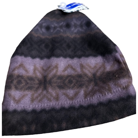 NWT Broner Vintage Fleece Patterned Beanie Winter Hat Skull Cap Outdoor - Picture 3 of 7